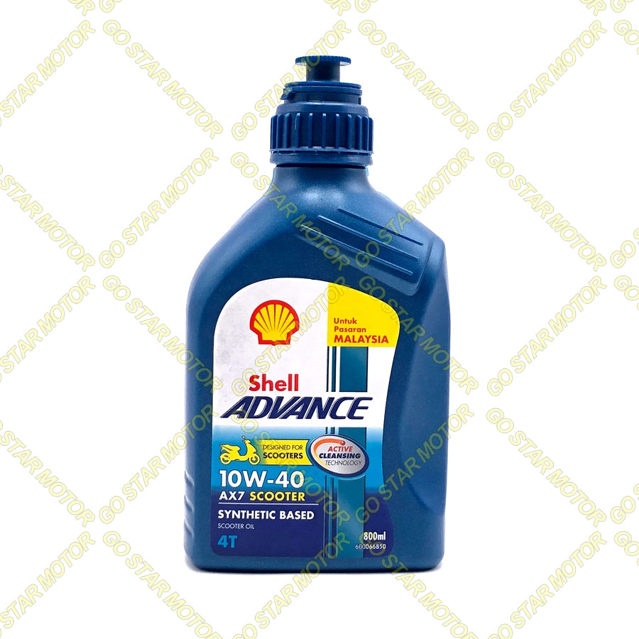 SHELL ADVANCE AX3 AX4 AX5 VSX W 2T 4T MINYAK ENJIN MOTOSIKAL MINERAL PREMIUM Semi / Sepenuhnya Sintetik