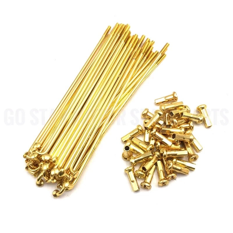 SPOKES AND NIPPLES SPOKE BLACK GOLD - JEJARI SPOKE LIDI 149 155 161 163 168 172 APIDO