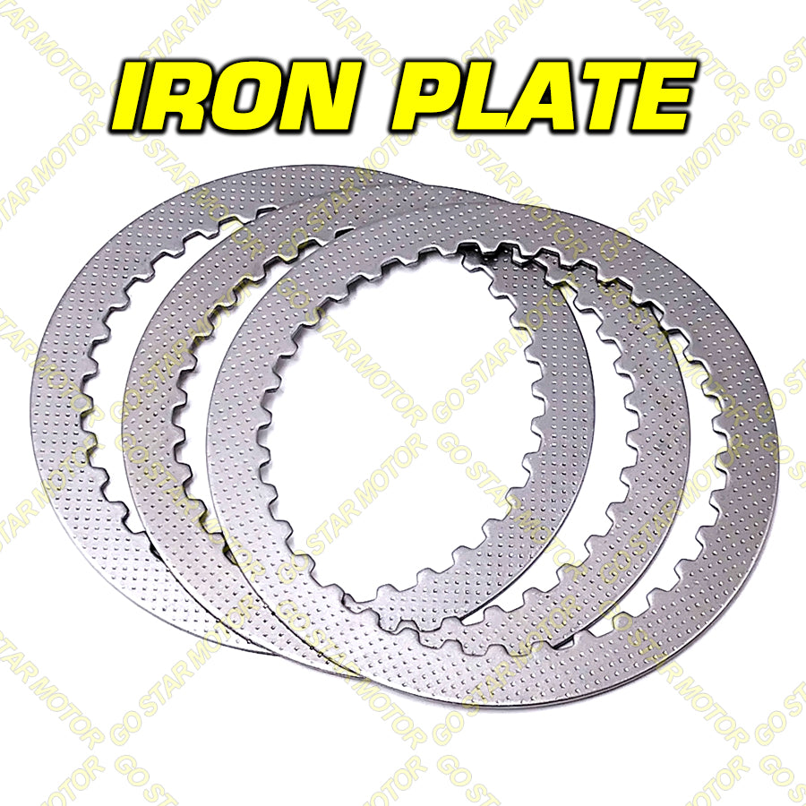 CLUTCH PLATE & IRON PLATE = LC135 / Y100 / Y110SS / LAGENDA110 / WAVE10 / DASH110 V1 / EX5 / CLASS / KRISS100 / FUTURE FI / WAVE125I / WAVE125 / WAVE125S / WAVE125X