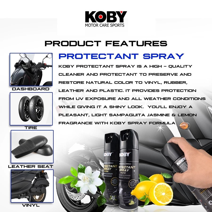 Semburan Pelindung KOBY M-310 Kilat Permukaan Matte & Gloss 250ML Kereta Motosikal