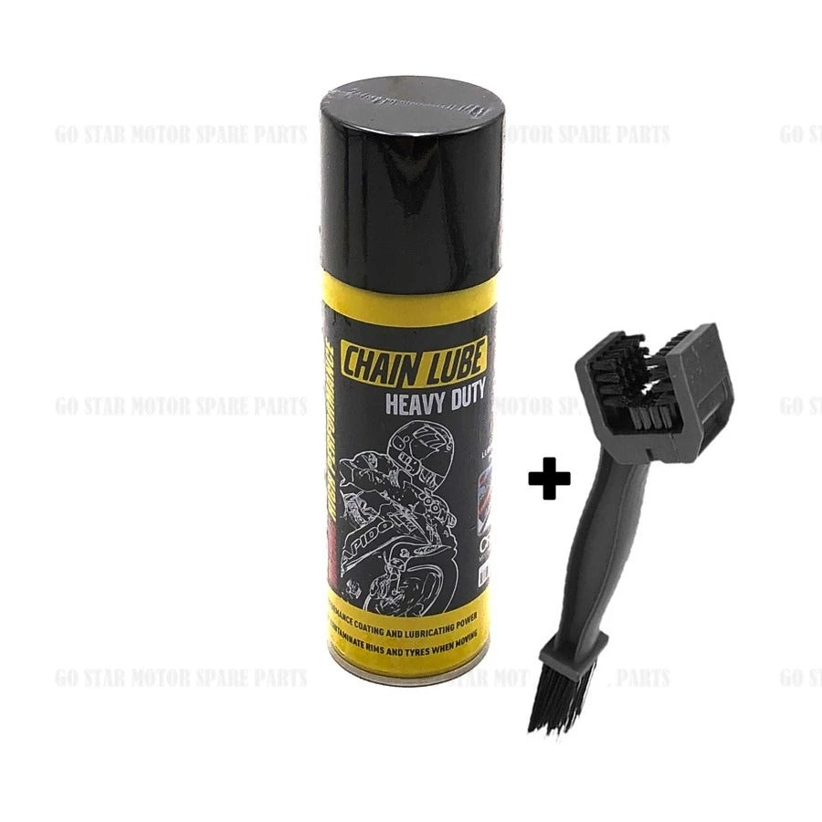 PENGHANTARAN KE MALAYSIA BARAT SAHAJA !!! APIDO HEAVY DUTY CHAIN LUBE MINYAK RANTAI OIL 240ML HD LUBRICANT SPRAY BRUSH