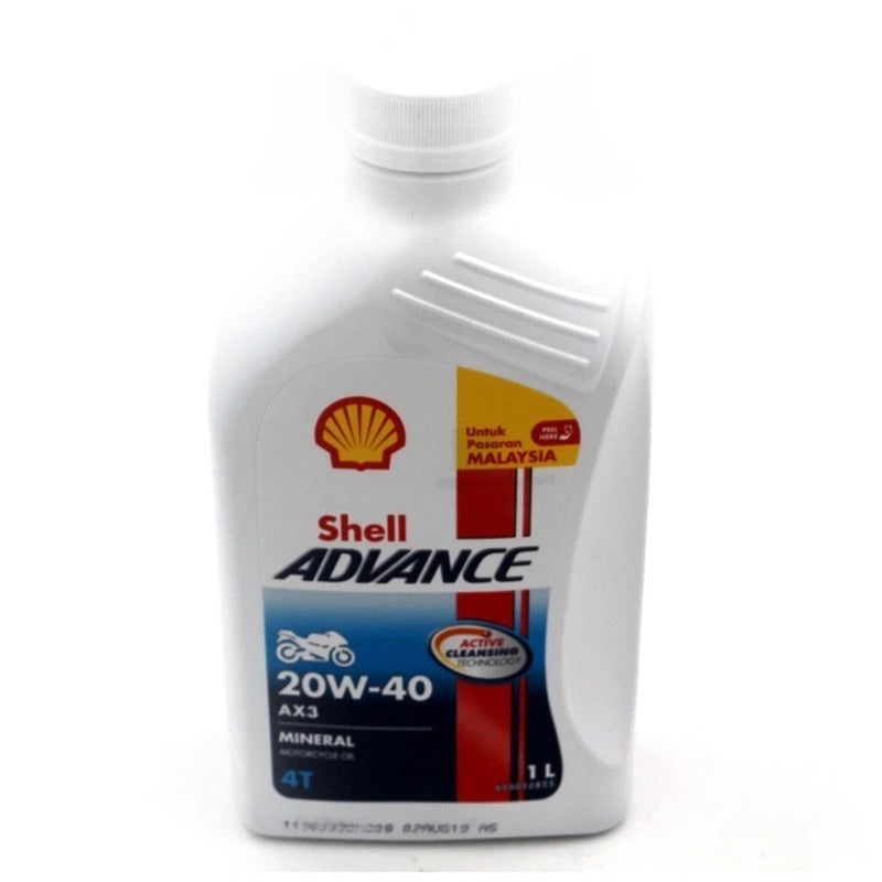 SHELL ADVANCE AX3 AX4 AX5 VSX W 2T 4T MINYAK ENJIN MOTOSIKAL MINERAL PREMIUM Semi / Sepenuhnya Sintetik