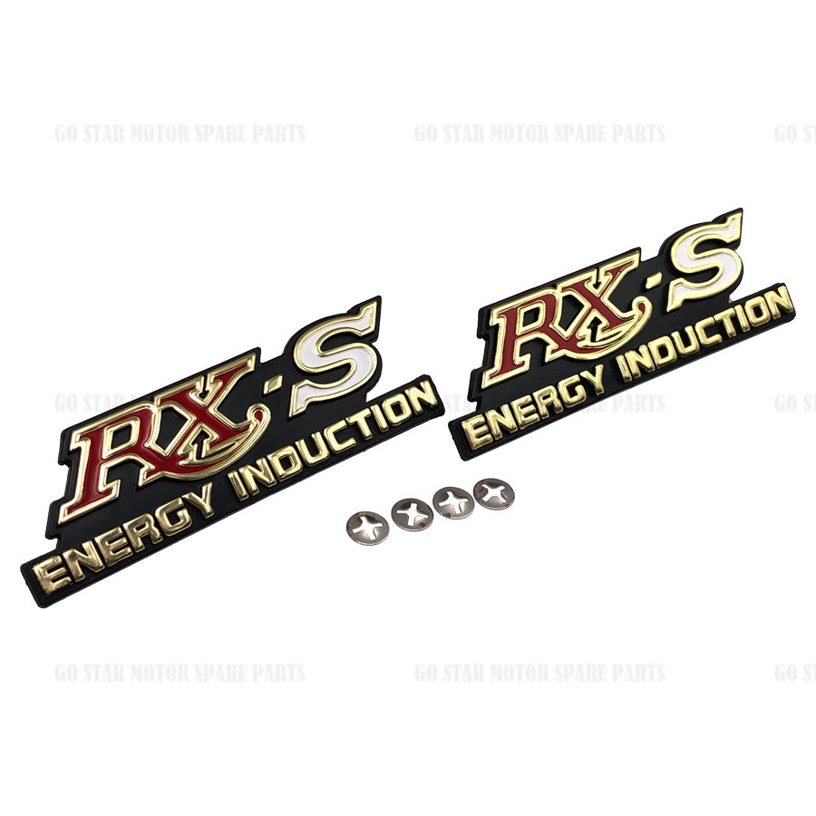 YAMAHA RXS RXS115 EMBLEM LOGO STICKER GOLD SET Fork Depan & Tangki Minyak & Penutup Bateri Sisi