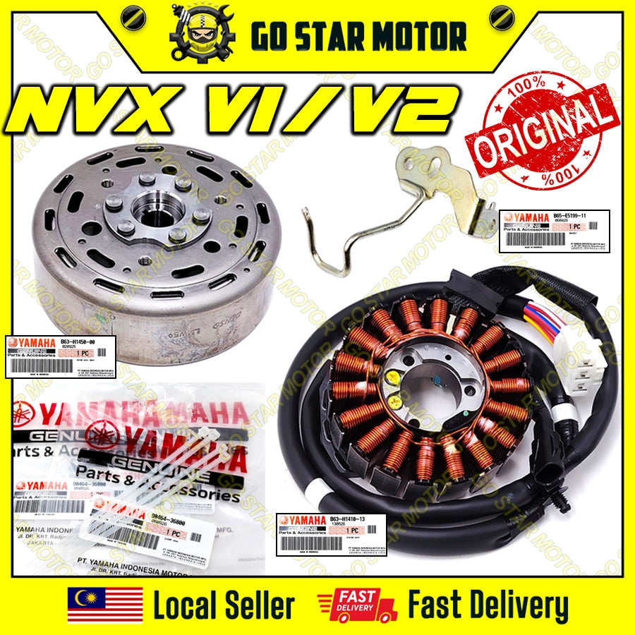 (YAMAHA GENUINE PARTS) NVX-155 = MAGNET ROTOR / STATOR COIL ASSY