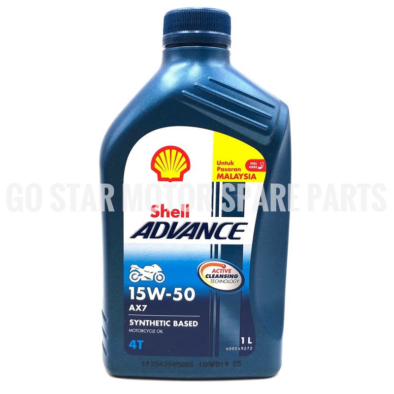 SHELL ADVANCE AX3 AX4 AX5 VSX W 2T 4T MINYAK ENJIN MOTOSIKAL MINERAL PREMIUM Semi / Sepenuhnya Sintetik