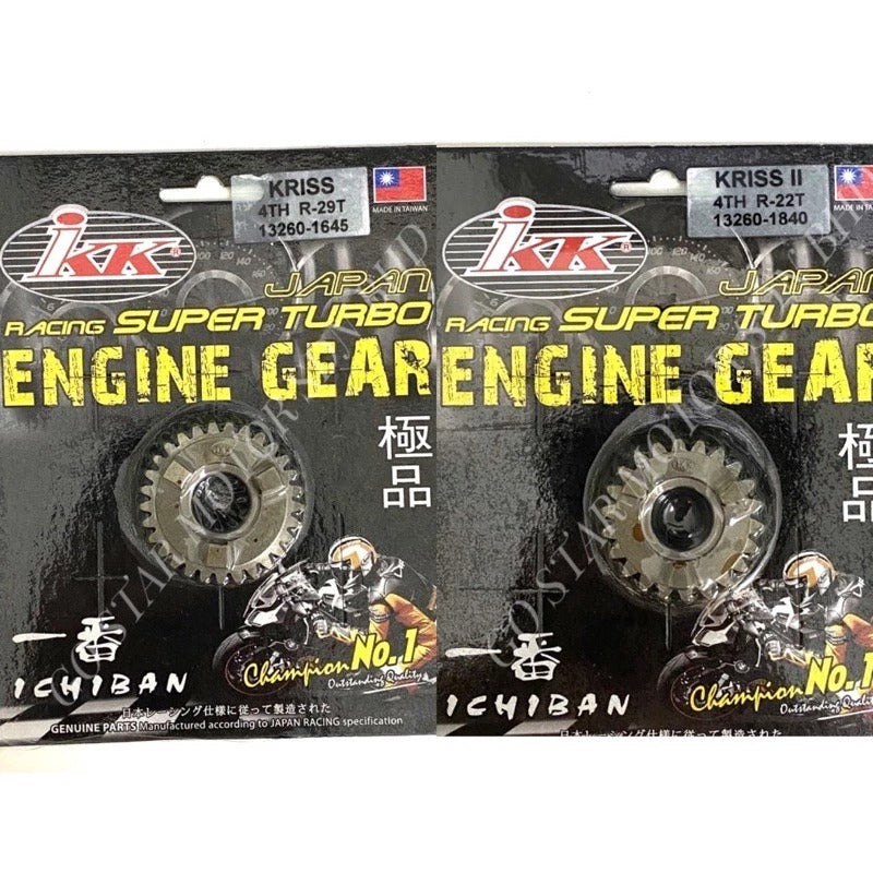 MODENAS KRISS KRISS110 KRISS 1 KRISS 2 4TH 22T 29T 4TH-22T 4TH-29T KOTAK GEAR SUPER TURBO PERLUMBAAN IKK