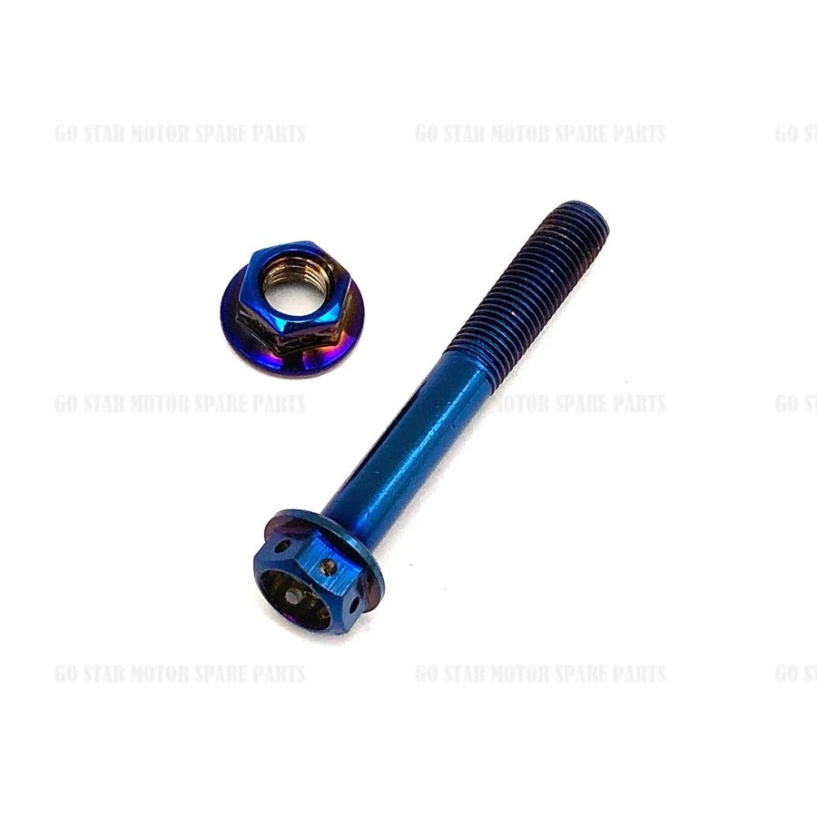 M10*70 Skru Monoshock Penyerap Hentakan Skru Titanium Biru Emas M10 70