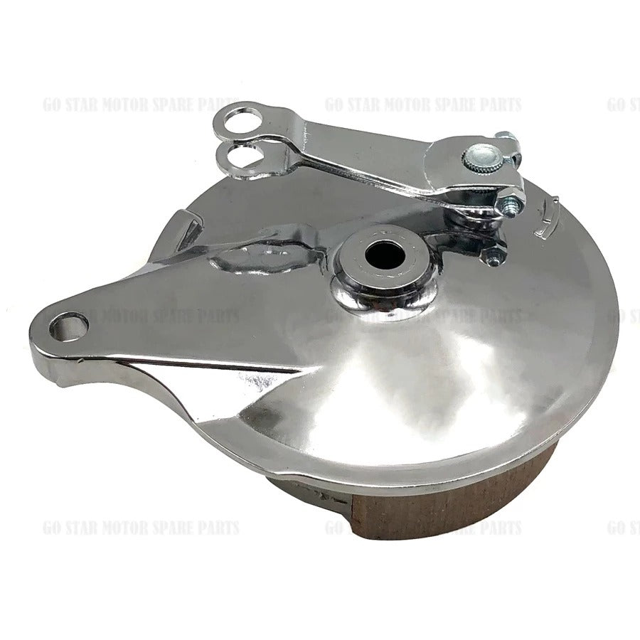 REAR BRAKE HUB PANEL & SPROCKET HUB (CHROME & GREEN) = LC135