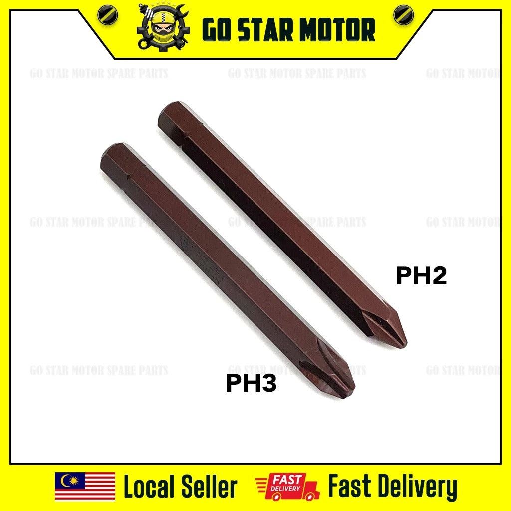 Impact Driver PH2 PH3 Mata Impact Tajam Kasar