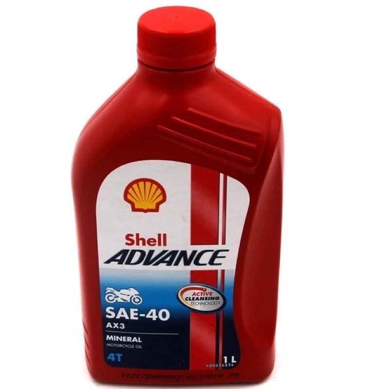 SHELL ADVANCE AX3 AX4 AX5 VSX W 2T 4T MINYAK ENJIN MOTOSIKAL MINERAL PREMIUM Semi / Sepenuhnya Sintetik