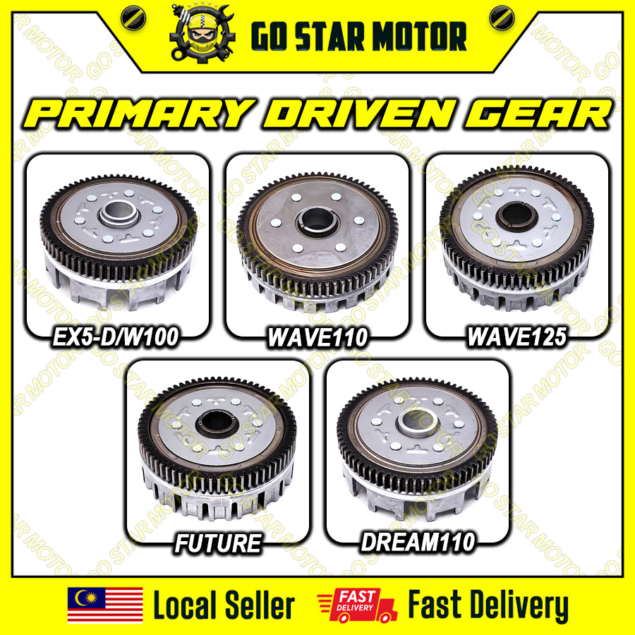 Primary Driven Gear Assy = EX5 DREAM / CLASS 1 / WAVE100 / WAVE110 / WAVE125 / FUTURE / DREAM110