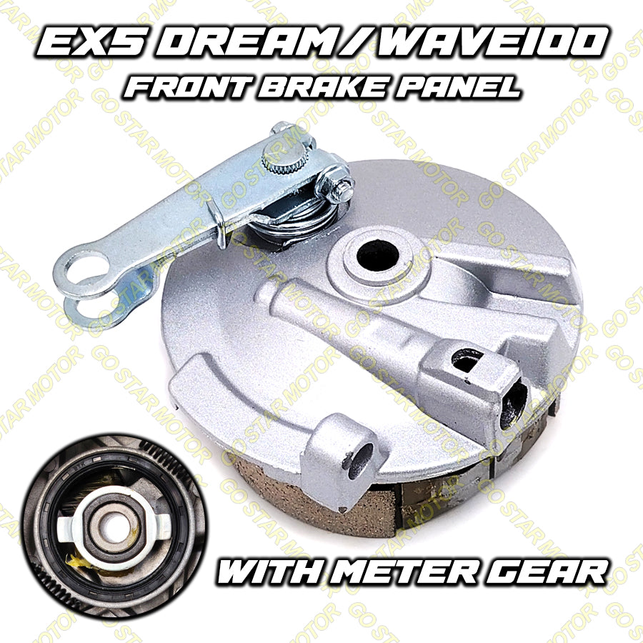 WAVE100 / EX5 DREAM = FRONT & REAR BRAKE PANEL & SPROCKET HUB (SILVER / CHROME)