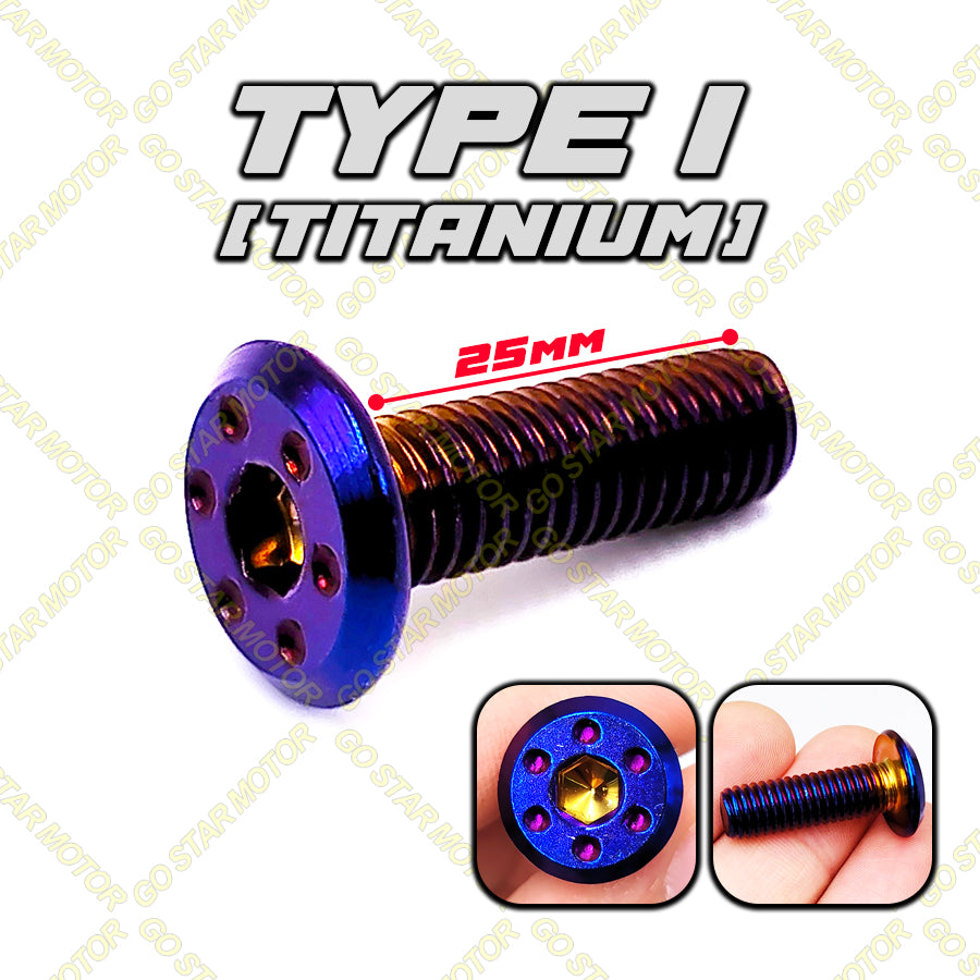 SCREW M8 = UNIVERSAL DISC PLATE SCREW (GOLD / TITANIUM / SILVER)