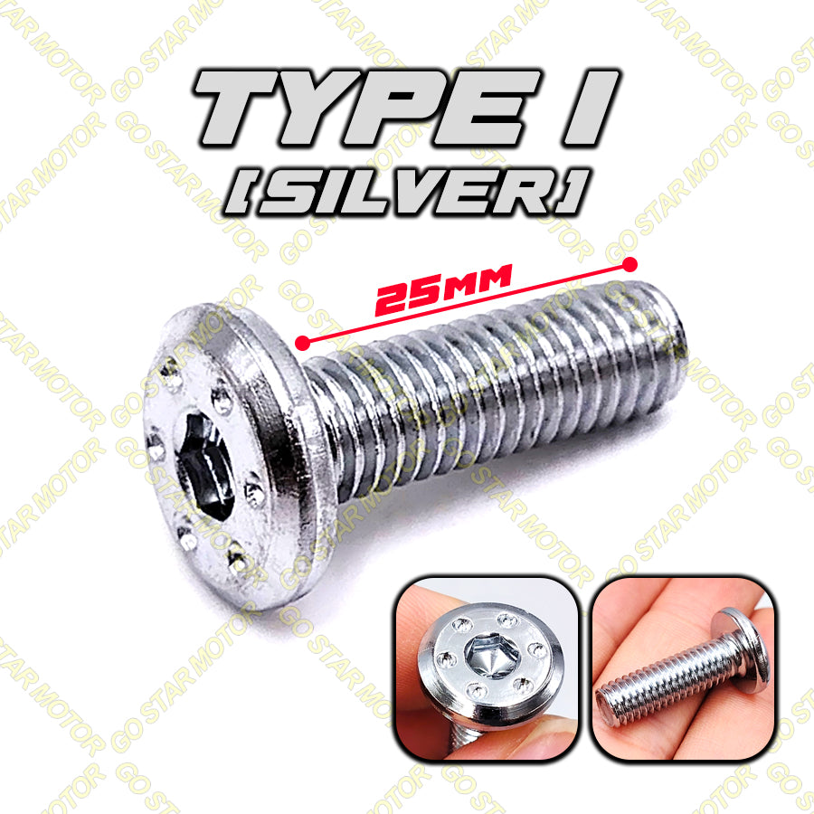 SCREW M8 = UNIVERSAL DISC PLATE SCREW (GOLD / TITANIUM / SILVER)