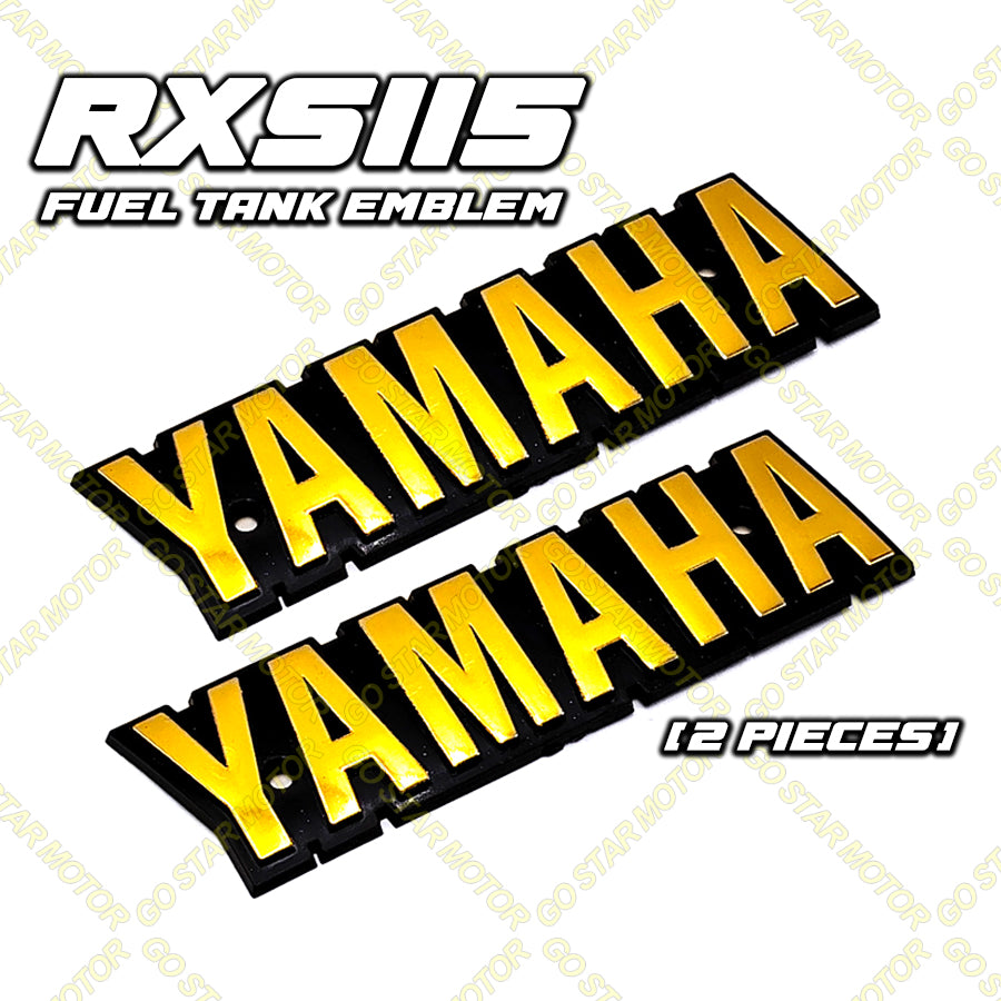 YAMAHA RXS RXS115 EMBLEM LOGO STICKER GOLD SET Fork Depan & Tangki Minyak & Penutup Bateri Sisi