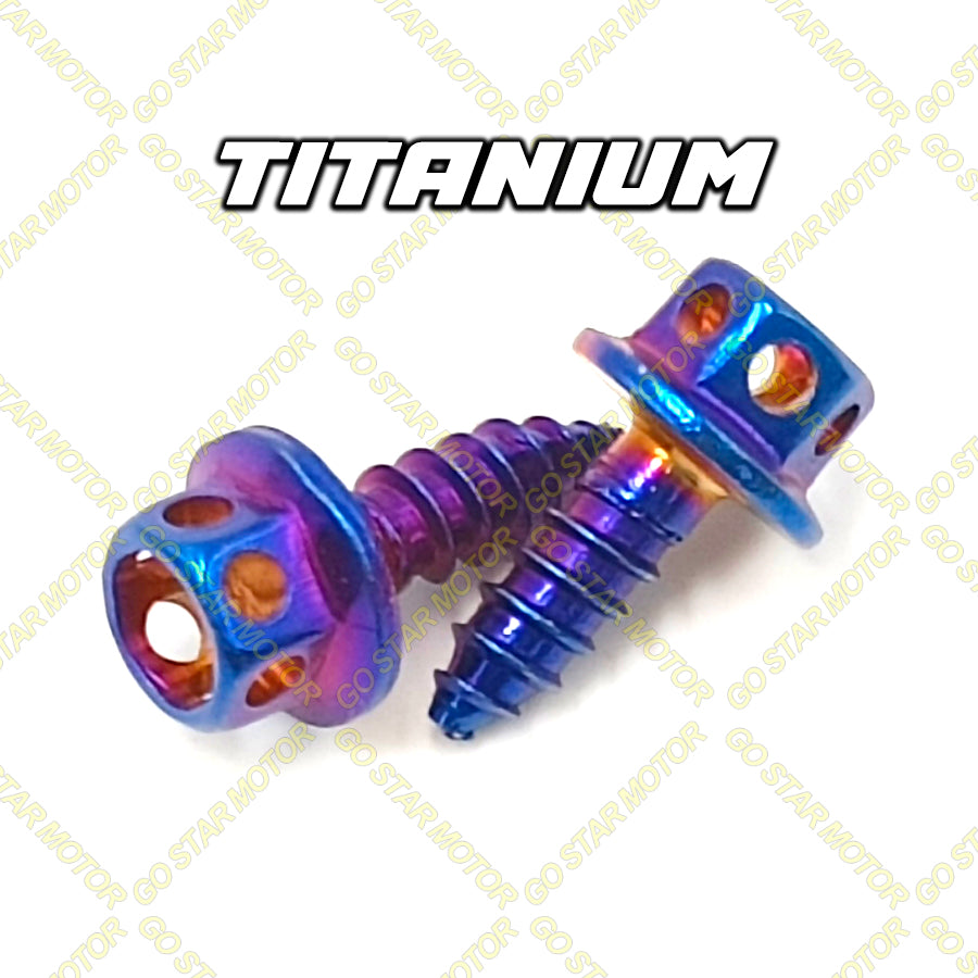 M5 Skru Set Penutup Badan Universal Titanium Emas Biru Perak 15MM