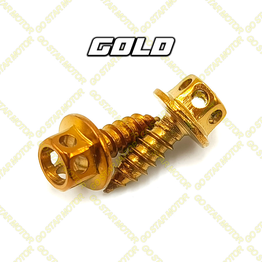 M5 Skru Set Penutup Badan Universal Titanium Emas Biru Perak 15MM