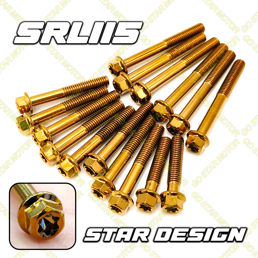 Skru Penutup Enjin (Emas / Titanium / Perak) Untuk Y15ZR Y16ZR LC135 / SRL115 / RS150 / VARIO150 / KRISS