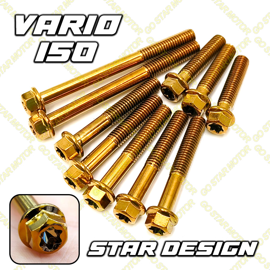 Skru Penutup Enjin (Emas / Titanium / Perak) Untuk Y15ZR Y16ZR LC135 / SRL115 / RS150 / VARIO150 / KRISS