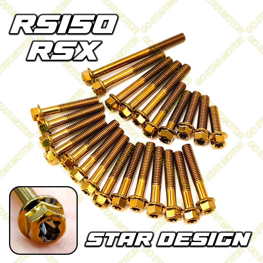 Skru Penutup Enjin (Emas / Titanium / Perak) Untuk Y15ZR Y16ZR LC135 / SRL115 / RS150 / VARIO150 / KRISS