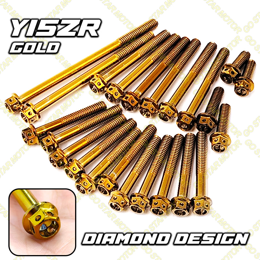 Skru Penutup Enjin (Emas / Titanium / Perak) Untuk Y15ZR Y16ZR LC135 / SRL115 / RS150 / VARIO150 / KRISS