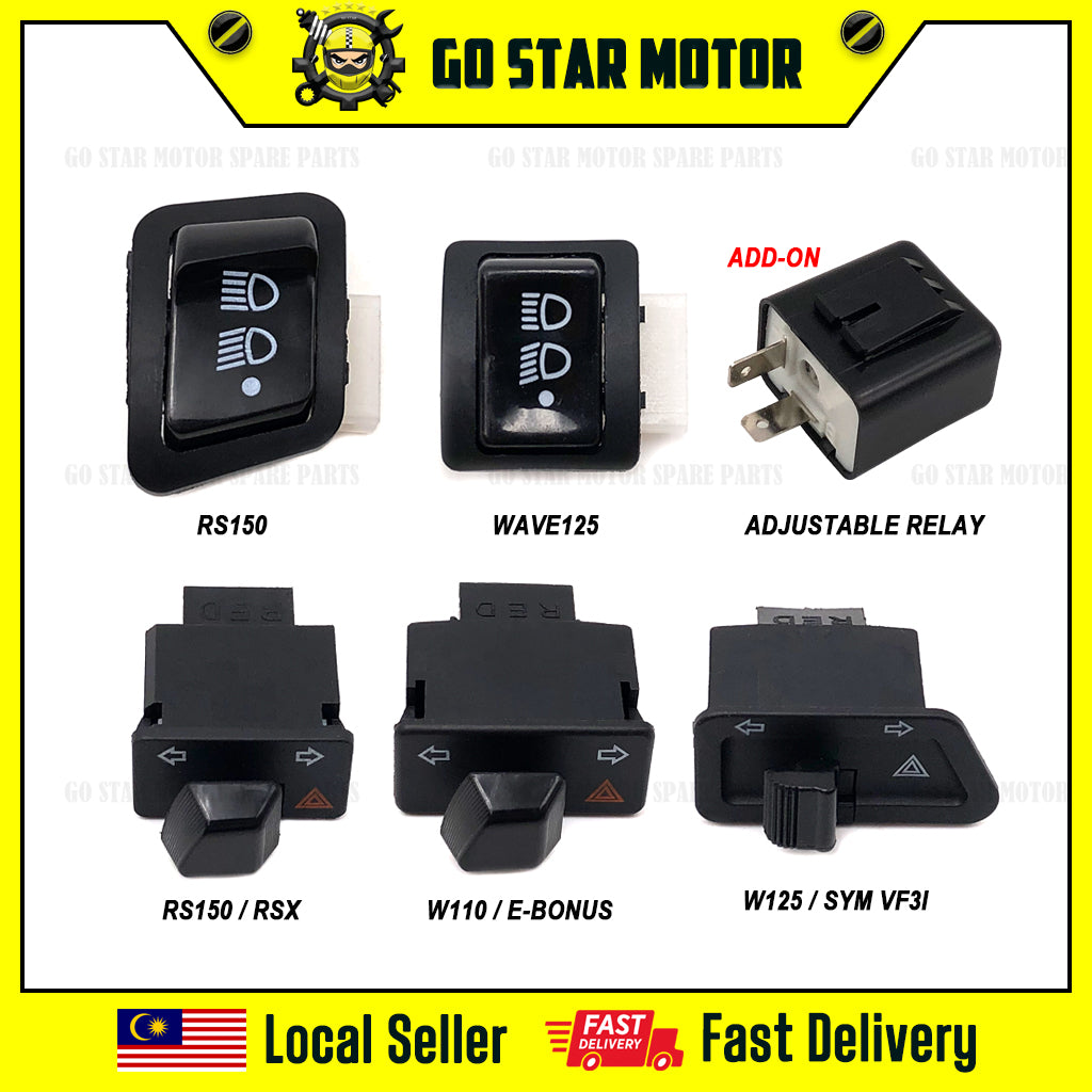 BUTANG SUIS HANDLE RS150 - TINGGI-RENDAH 3 LANGKAH - 5 PIN