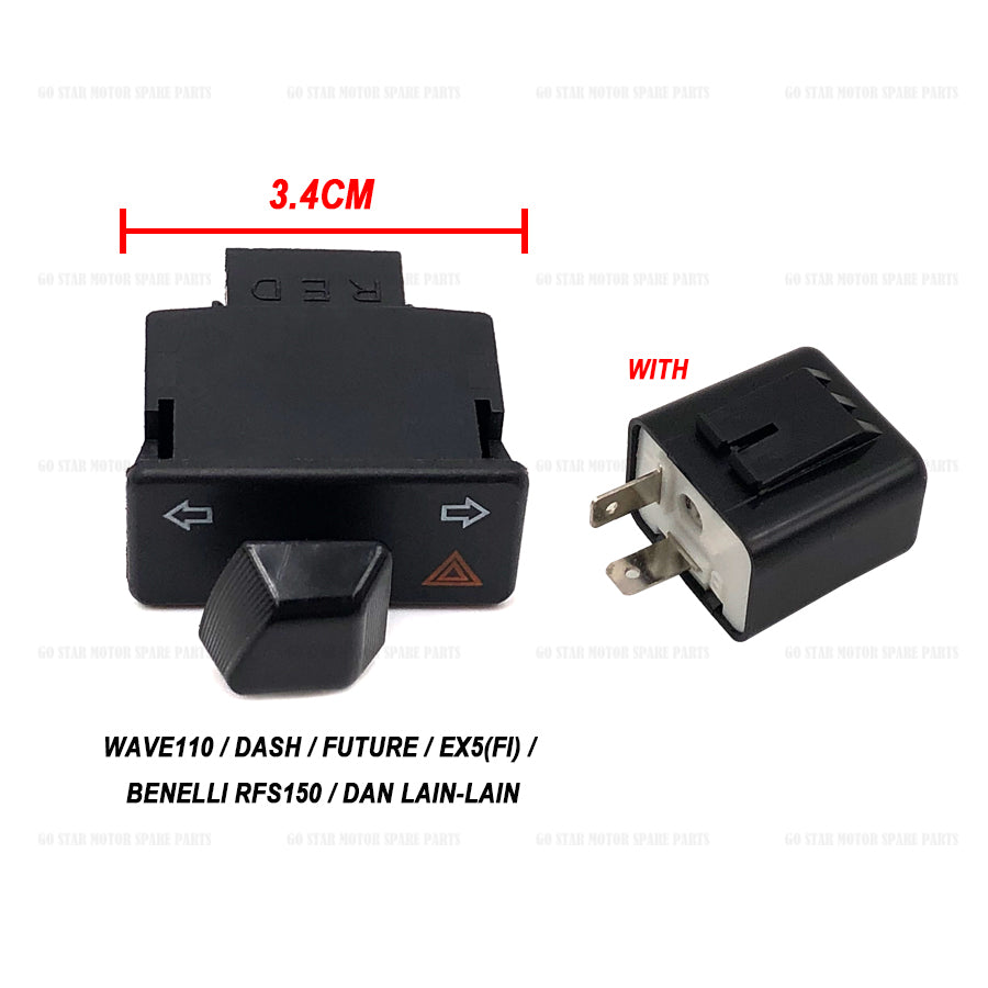 BUTANG SUIS HANDLE RS150 - TINGGI-RENDAH 3 LANGKAH - 5 PIN
