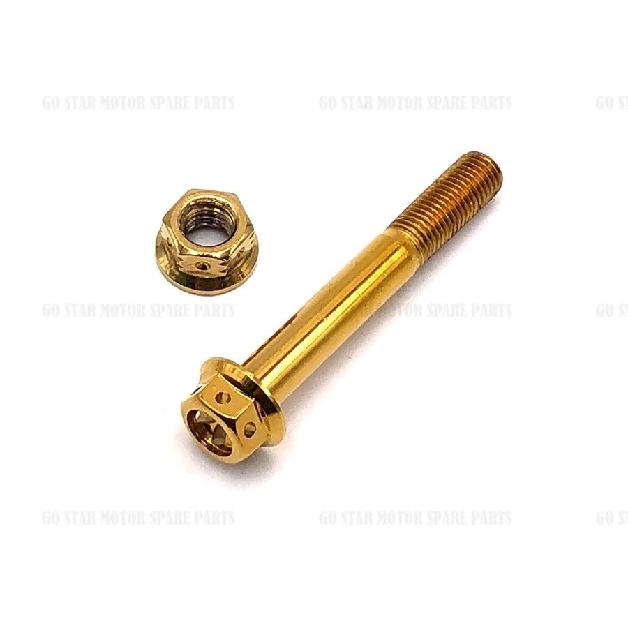 M10*70 Skru Monoshock Penyerap Hentakan Skru Titanium Biru Emas M10 70