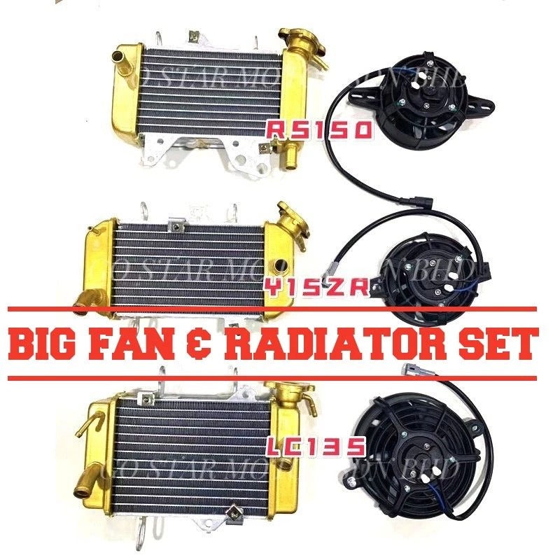 RADIATOR YSUKU RACING DENGAN TANGKI PENYEJUK KIPAS BLOWER BESAR