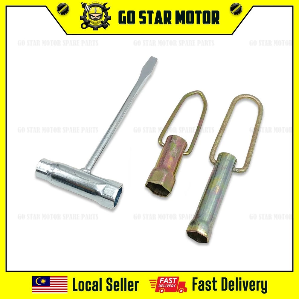OPENER SPARK PLUG SPANAR SPANNER SPANA BUKA OPEN MOTORCYCLE MOTOR MOTOSIKAL