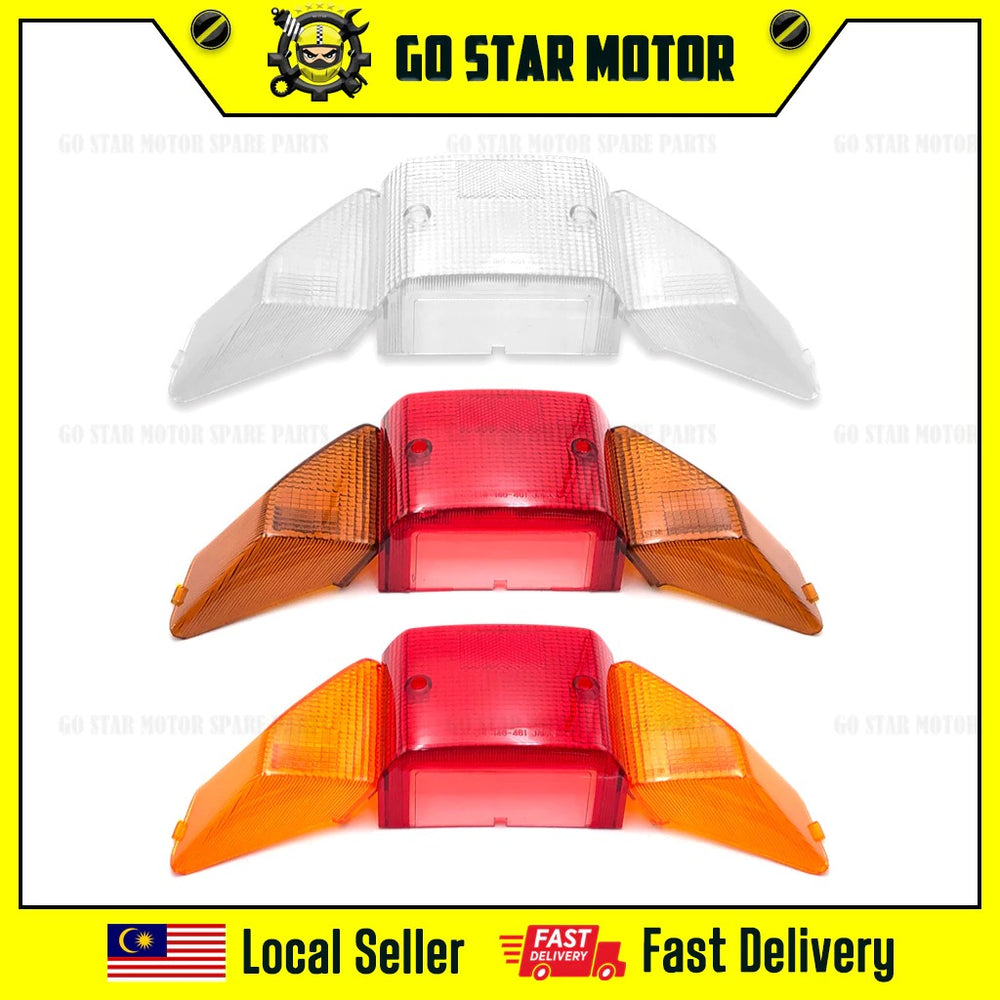 YAMAHA RXZ RXZ135 OLD MILI TAIL LAMP COVER SET KACA LAMPU BELAKANG ASSY TAILLAMP LENS SET ALBINO