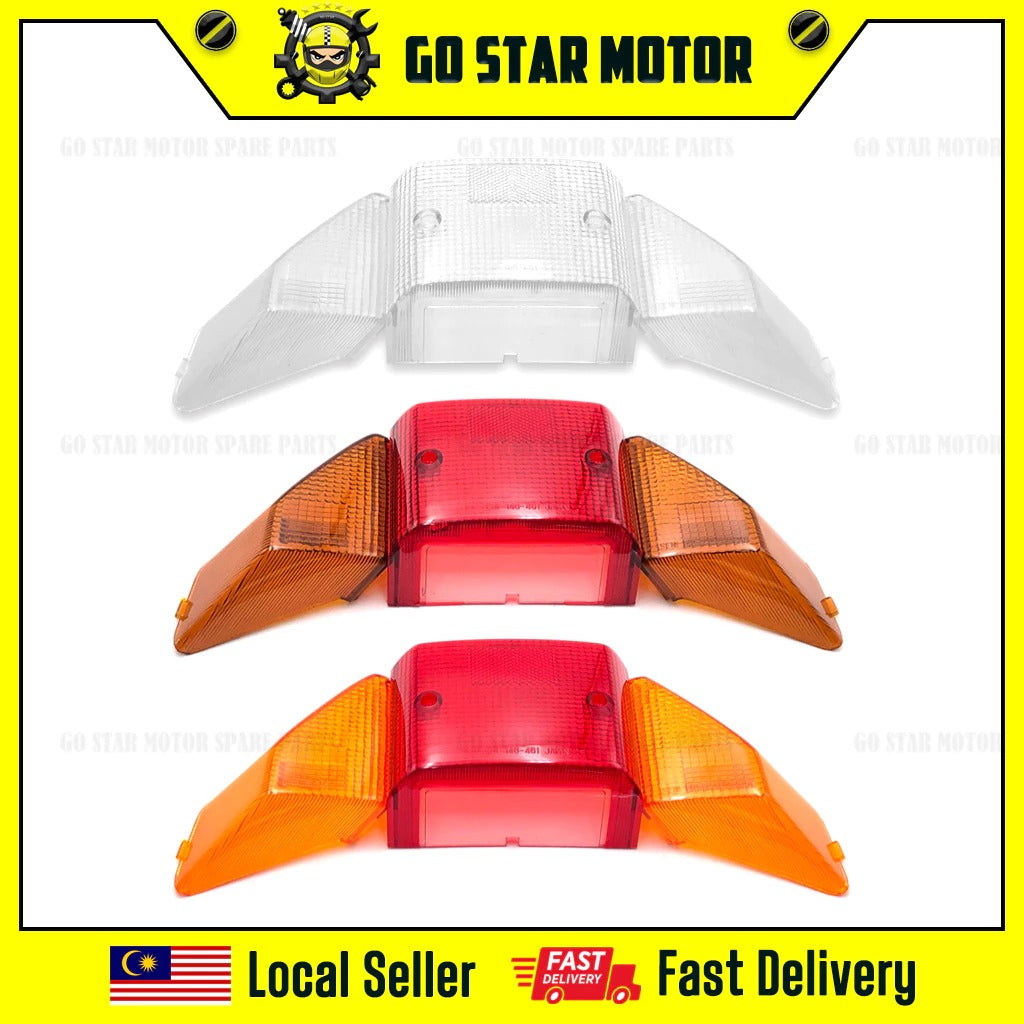 YAMAHA RXZ RXZ135 OLD MILI TAIL LAMP COVER SET KACA LAMPU BELAKANG ASSY TAILLAMP LENS SET ALBINO