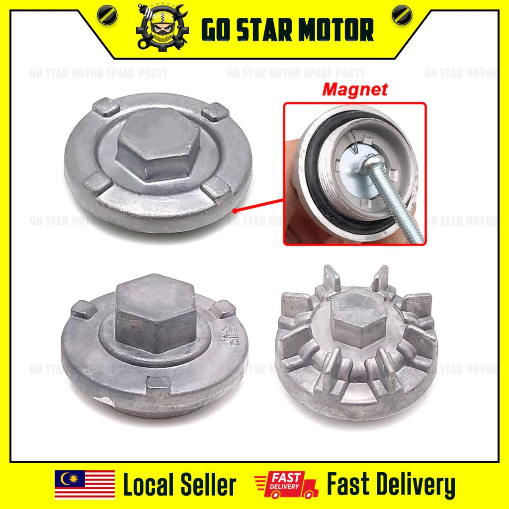 YAMAHA OIL NUT CAP / DRAIN PLUG (STANDARD / MAGNET) = Y15ZR / Y16ZR / LC135 / FZ150 / SRL115 / R15 / AVANTIZ / SOLARIZ / NVX / EGOLC / EGO / EGOS / NOUVO