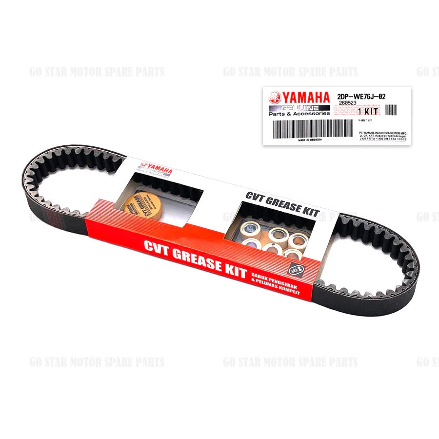 (YAMAHA GENUINE PARTS) V-BELT KIT (ROLLER & GREASE) / CVT BELTING = XMAX / NMAX-155 / NVX-155 / AVANTIZ / SOLARIZ / EGO / EGOS / EGOS-FI / EGOLC / EGOLC-FI / NOUVO-LC
