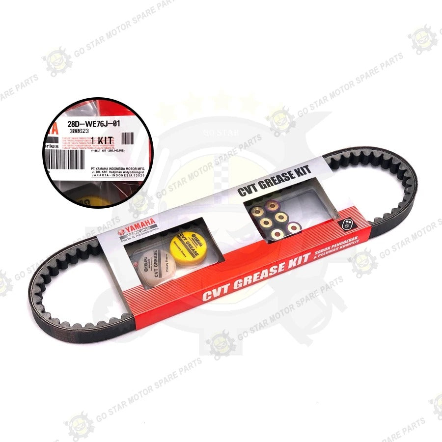 (YAMAHA GENUINE PARTS) V-BELT KIT (ROLLER & GREASE) / CVT BELTING = XMAX / NMAX-155 / NVX-155 / AVANTIZ / SOLARIZ / EGO / EGOS / EGOS-FI / EGOLC / EGOLC-FI / NOUVO-LC