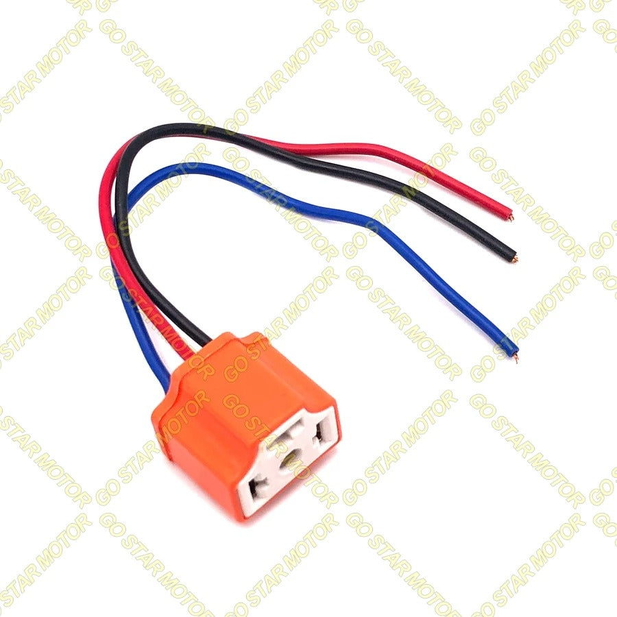 UNIVERSAL H4 Head Lamp Socket Ceramic Headlamp Light Lampu Depan Soket TZM150