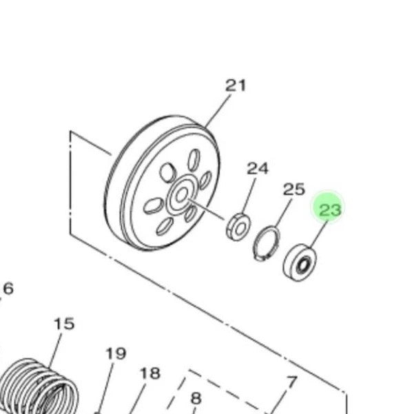 (YAMAHA GENUINE PARTS) NVX-155 / NMAX-155 = REAR PULLEY HOUSING BEARING / NEEDLE BEARING