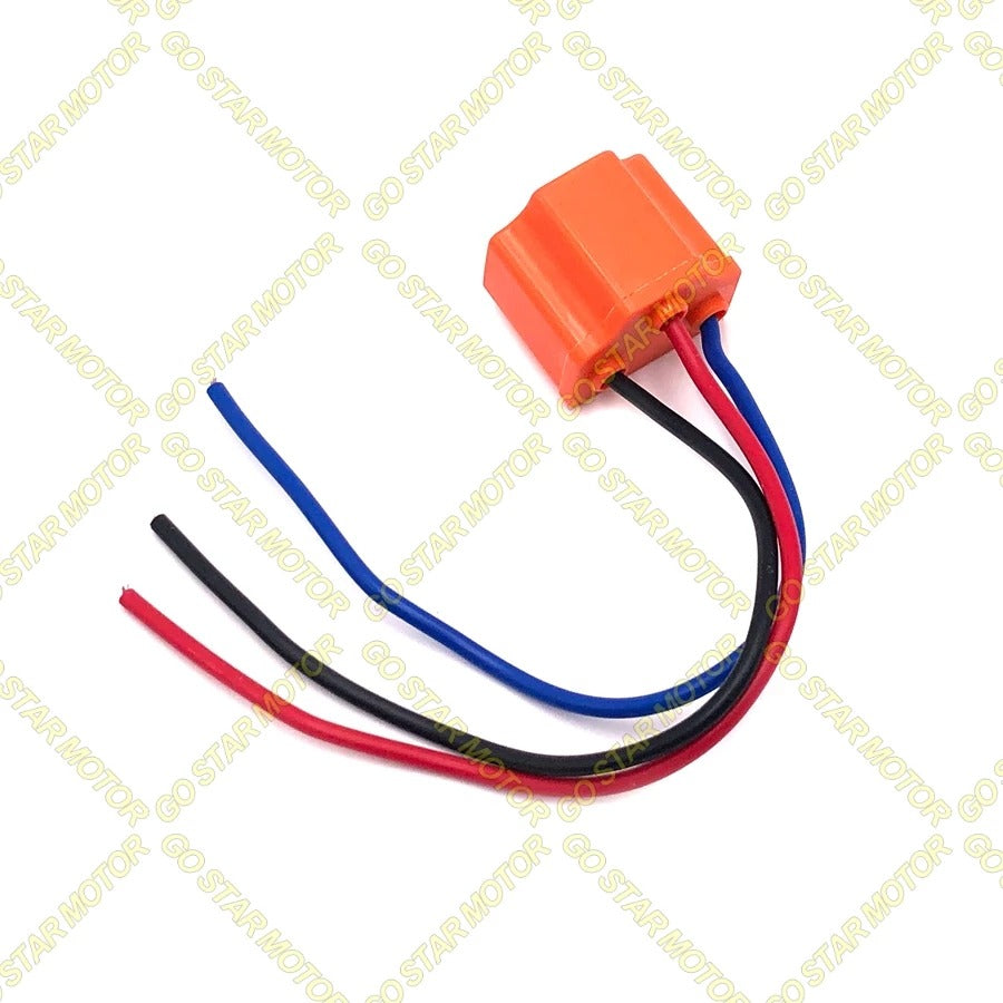 UNIVERSAL H4 Head Lamp Socket Ceramic Headlamp Light Lampu Depan Soket TZM150