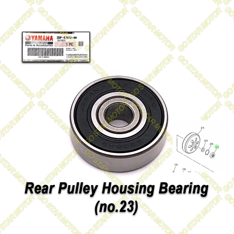 (YAMAHA GENUINE PARTS) NVX-155 / NMAX-155 = REAR PULLEY HOUSING BEARING / NEEDLE BEARING