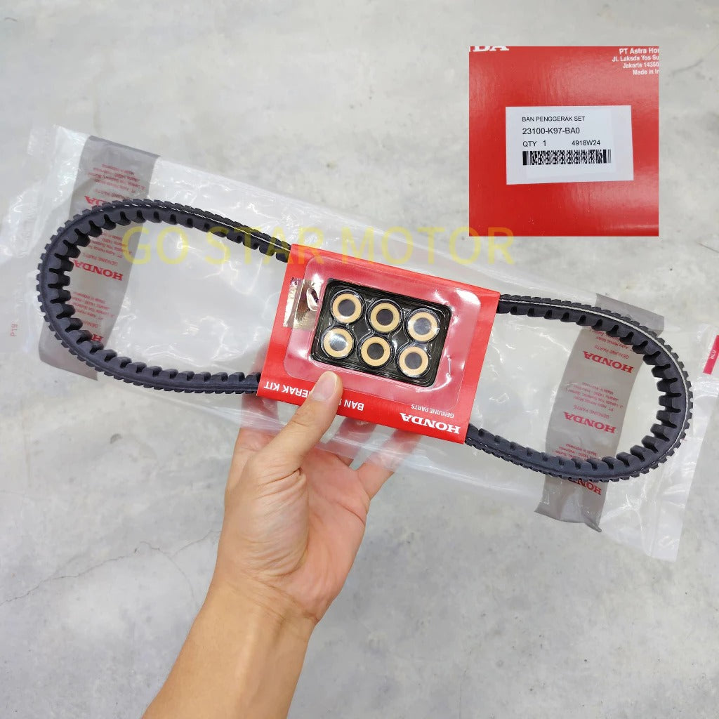 HONDA GENUINE V-BELT KIT (WITH ROLLER) / CVT BELTING = VARIO-150 / ADV150 / ADV160 / PCX150 / PCX160