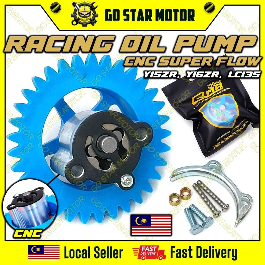 CNC RACING OIL PUMP ASSY (SUPER FLOW) = LC135 / Y15ZR / Y16ZR
