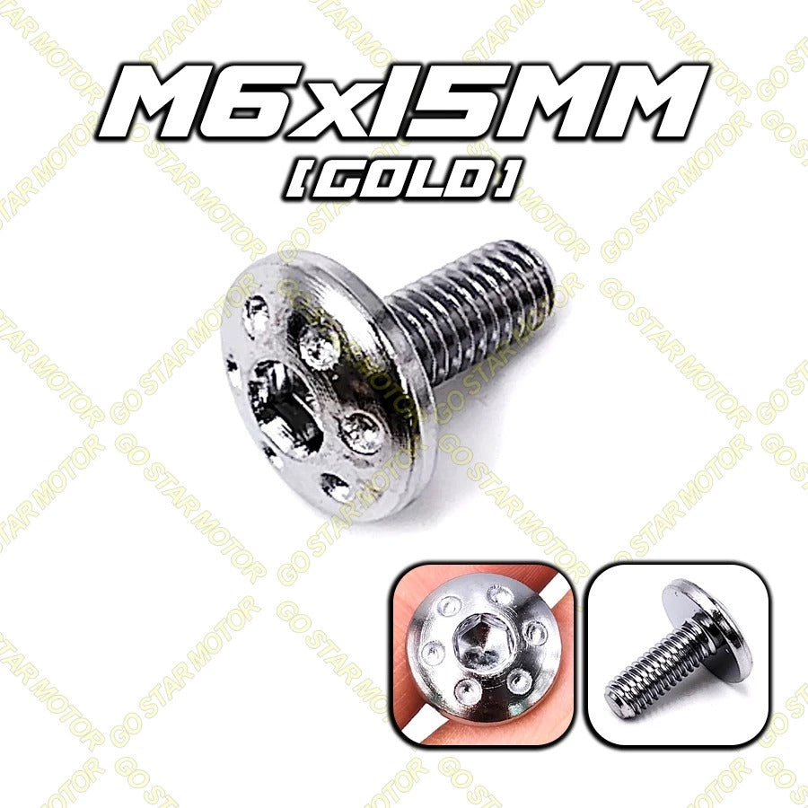 UNIVERSAL SCREW M6*15MM (FENDER / EXHAUST COVER / ETC.)