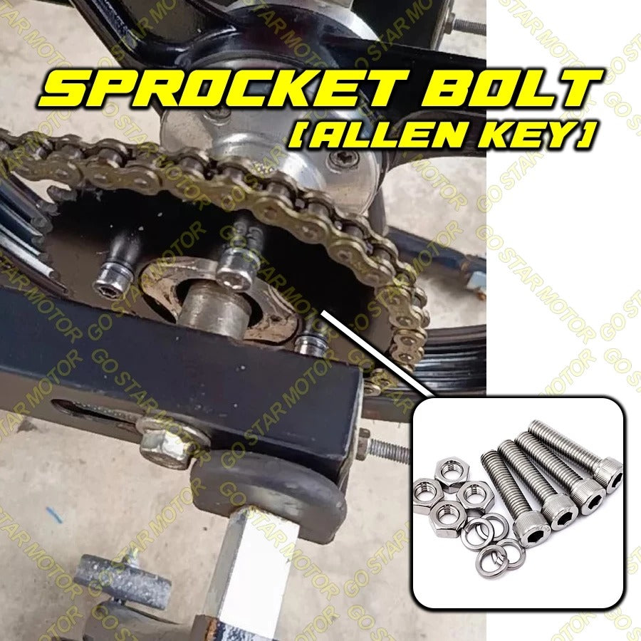 UNIVERSAL REAR SPROCKET SCREW BOLT & NUT