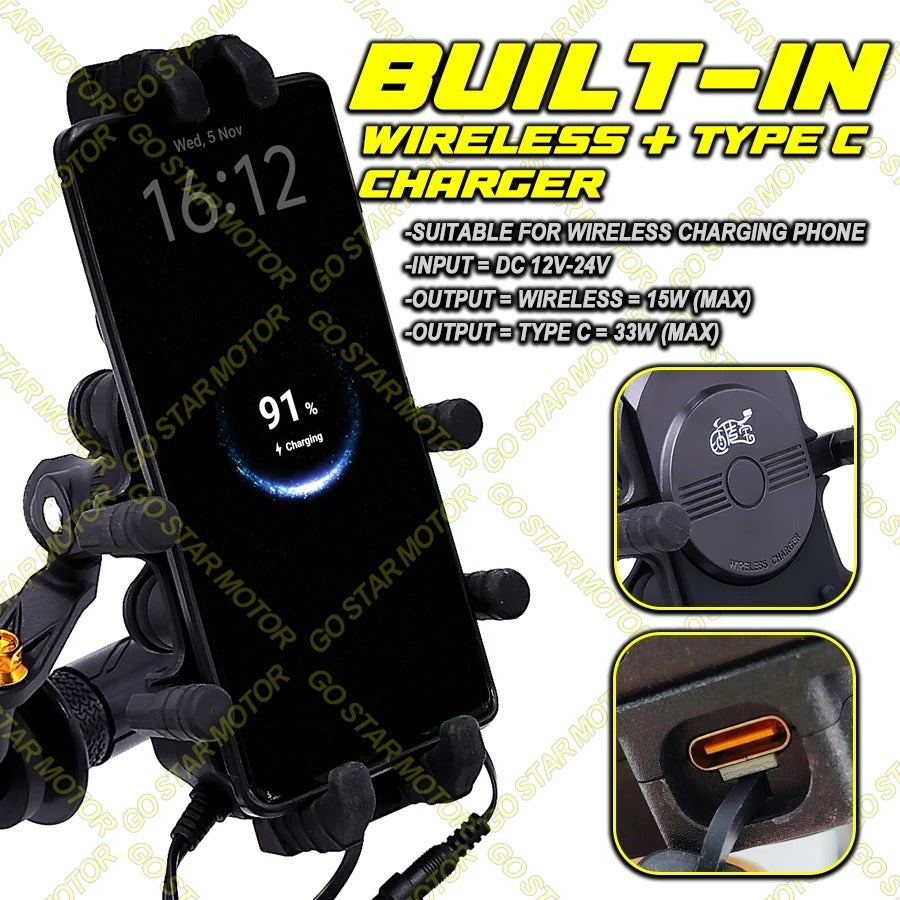 Pemegang Telefon (Penyerap) Dengan Pengecas