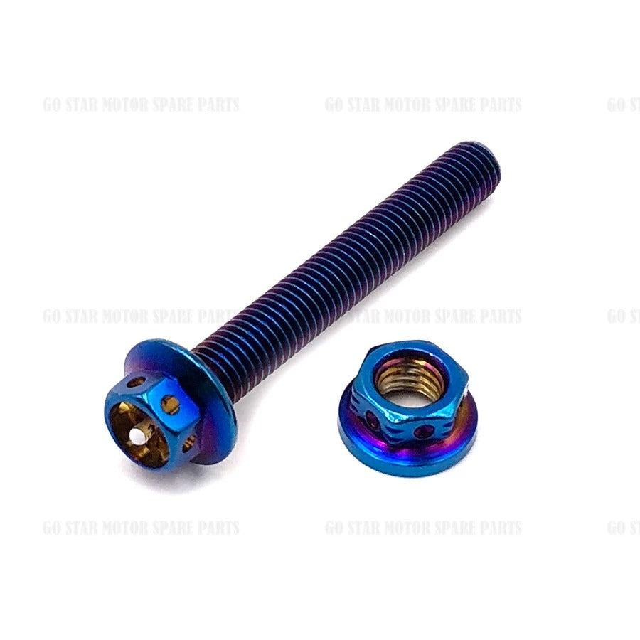 M10*70 Skru Monoshock Penyerap Hentakan Skru Titanium Biru Emas M10 70